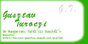 gusztav turoczi business card